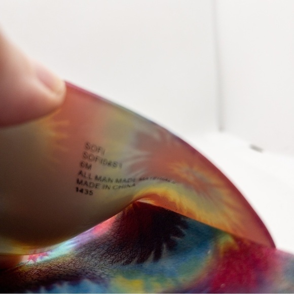 Steve Madden Womens Sofi Tie Dye Molded Slide Sandal Size 6 - Picture 5 of 7